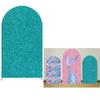 Iydamc Mermaid Arch Backdrop Cover Cyan Glitter Arched Wall Covers for Girls Birthday Party Decorations Wedding Banquet Bridal Shower Props GX-112-4x7ft view 1