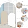 Iydamc Mermaid Arch Backdrop Cover Cyan Glitter Arched Wall Covers for Girls Birthday Party Decorations Wedding Banquet Bridal Shower Props GX-112-4x7ft view 4