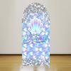 Iydamc Mermaid Stretchy Arched Backdrop Cover Fish Scale Arched Stand Covers for Parties Girl Princess Birthday Decoration Props GX-122-2.5x6ft view 2
