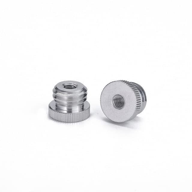 1/2pcs Aluminum Alloy 5/8" Male to 1/4" Female Conversion Adapter For Microphone Camera Laser Level Tripod Screw Accessories - (Color: 2pcs)