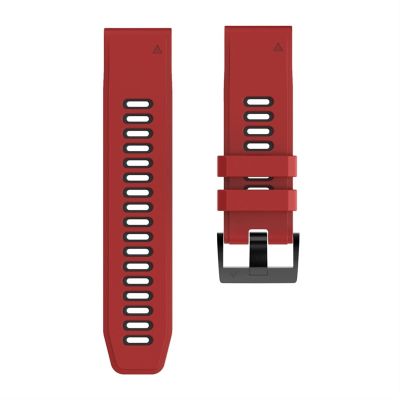 MGTCAR 22 26MM Quick fit Watchband Strap for Garmin Fenix 6X Pro Watch Silicone Easyfit Wrist Band For Fenix 6 Pro Watch Strap (Color : Red Black, Size : 22mm Fenix 6 Pro)