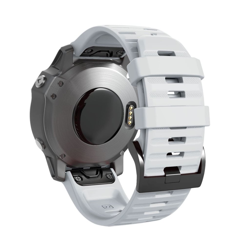 MGTCAR For Garmin Fenix 7 / 7X / 7s Quick Release Silicone Watch band Wrist Strap Smart Watch Easyfit Band Strap (Color : White, Size : Fenix 7S)