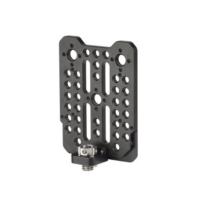 Nitze Multi-Function Cheese Mounting Plate with 1/4" Screw, 3/8 Screw and Detachable Locating Pins for DSLR Camera Rig V Mount Battery Plate