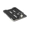 Nitze Multi-Function Cheese Mounting Plate with 1/4" Screw, 3/8 Screw and Detachable Locating Pins for DSLR Camera Rig V Mount Battery Plate view 4