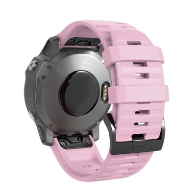 MURVE For Garmin Fenix 7 / 7X / 7s Quick Release Silicone Watch band Wrist Strap Smart Watch Easyfit Band Strap (Color : Pink, Size : Fenix 7S)
