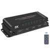 8K HDMI 2.1 Switcher Box, 4 in 1 Out HDMI Switch 4x1 8K@60Hz 4K@120Hz, HDCP2.3 Auto Switch with IR Control Support 48Gbps, HDR10+, VRR HLG HDR All D-o-l-b-y Vision A-t-mos AC3 (Black) view 1