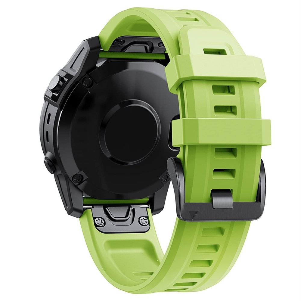 AXTI Silicone Quick Release Watchband Strap For Garmin Instinct 2 Fenix 7 7X 6 6X Pro 5X Smartwatch 26 22 20MM Easyfit Wrist Band (Color : Green, Size : 22mm Fenix 7-EPIX)