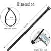Black Zip Ties 8 inch (1000 Pack), 40lbs Tensile Strength, UV Resistant black Cable Ties heavy duty, Self-locking Plastic Ties for Indoor and Outdoor Use view 2