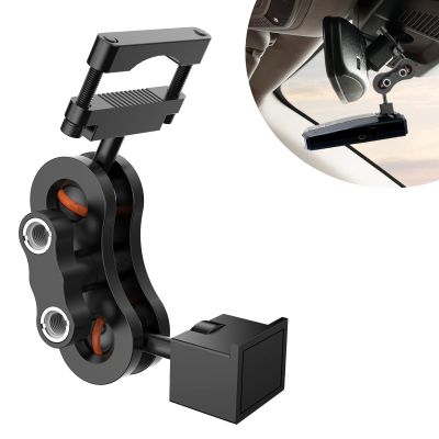 SDSACZMU Radar Detector Mount,Aluminum Rearview Mirror Rod Radar Bracket,for Escort Max360c,Max 3, X IXc,Redline EX Beltronics Cobra DualPro GT 360 Radar Detector,with EZ Magnet Connection Base