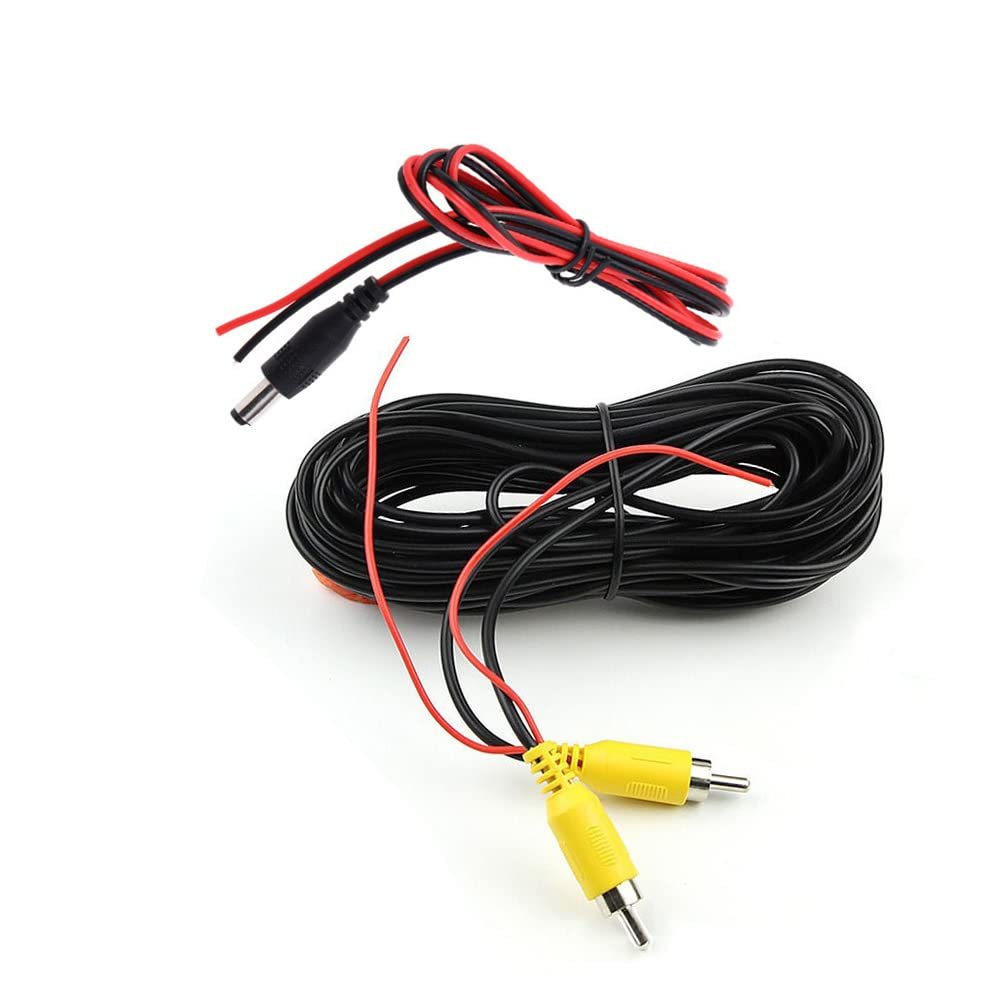 yolvinuo 10M RCA Video Extension Cable,AV Cable for Parking View Camera Connection to auto Monitor or Navigation.32FT Connecting Cable with Red Detection Wire Trigger