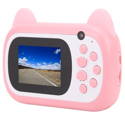 Mini Cute Digital Camera, 2.4 Inch 24MP Dual Cameras Toys 1080P Children Toy Camera with 9 Kinds of Stickers, for Girls Boys Gifts
