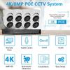 4K/8MP POE Indoor Security Cameras System Built-in Audio, 4K Surveillance Cameras Kit with Motion Detection, Color Night Vision, Remote Viewing, Outdoor POE NVR Kit (4CH) view 2