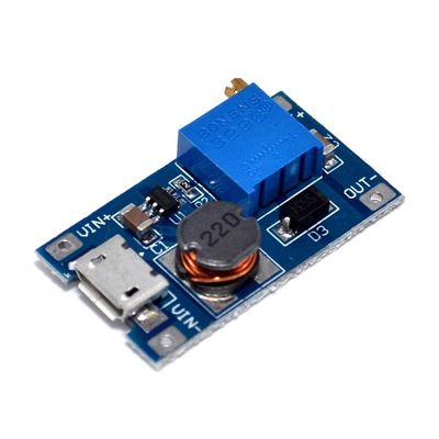2A Boost Board DC-DC Boost Module Wide Voltage Input 2 / 24V L 5/9/12 / 28V Adjustable 2577 for Arduino