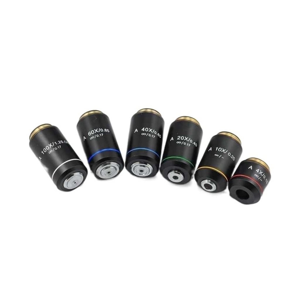 4X 10X 20X 40X 60X 100X Infinity Achromatic Objectives for Biomicroscopes are Spring-Loaded to Protect Slides Objective (Color : 20X)