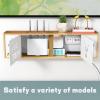 Fodalob Wooden Plastic Router Shelf Wall Mount WiFi Router Storage Box Modem Cable Router Cover Organized Power Strip Cable Management Hider Rack - 13.8x4.3x7.6inches(LxHxD) view 3
