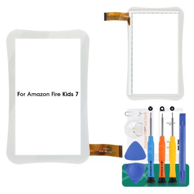 for Amazon Fire Kids 7 Touch Screen Replacement Kids 7 Digitizer Sensor Touch Panel Glass Replacmeent Parts(White)
