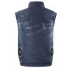 Cool Vest Cooling Fan Jacket Air Conditioned Clothes Men Women Cooling Vest for Working Outdoor Fishing,Blue,L view 2