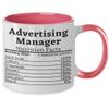Advertising Manager Mug Advertising Manager Nutrition Facts Mug Best Advertising Manager Appreciation Advertising Manager Gifts For Advertising Manage view 2