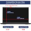 17.3" Laptop Tempered Glass Screen Protector for 17.3 Inch HP/Dell/Sony/Samsung/Lenovo/Acer/MSI/Razer Blade/LG Laptop 17.3" 16:9 Aspect Ratio Screen(15"x 8.5"/W x H) 9H, Anti Fingerprint, Bubble Free view 2