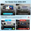 8 CORE 6G+128G Car Stereo Radio for Honda Civic 2006-2011 with Wireless CarPlay Android Auto, 10.1 Inch 1280 * 720P IPS Touch Screen Head Unit Android 13 GPS WiFi Bluetooth 32-Band DSP SWC HD Camera view 2