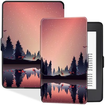 BOZHUORUI Slim Case for Kindle Paperwhite 5th/6th/7th Generation Prior to 2018 (2012-2017 Release,Model EY21 & DP75SDI) - Premium PU Leather Protective Cover with Auto Sleep/Wake (Nightfall)