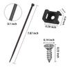 100 Cable Tie Mounts - Saddle Type, Self-Locking Zip Ties (203.2 x 3.3mm) & Deep Thread Pan Head Screws (100 Pieces, BLACK) view 3