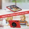 AdirMi Case for Samsung Tab S7 Plus 12.4 inch 2020 Released (SM-T970/T975/T976/T978), Military Grade Rugged Shockproof Case with [360 Rotating Stand/Hand Strap],Red view 4