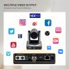 FEELWORLD NDI20X PTZ, 20X Optical Camera with Auto Tracking&Zooming Video and POE with Network IP Live Streaming, Simultaneous 3G-SDI and USB Video Output, Camera for Conferences, Church view 3
