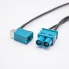 keisnoaja Fakra 2-Male to Female RG174 Antenna Adapter GPS Navigation Extension Cable 30CM view 3