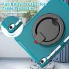 AdirMi Case for iPad 10th Generation 10.9 Inch 2022, Military Grade Rugged Shockproof Case with [360Rotating Multi Functional Handle Ring],Blue view 3
