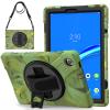AdirMi Case for Lenovo Tab M10 HD (2nd Gen) 10.1 Inch TB-X306F/TB-X306X, Military Grade Rugged Shockproof Case with [360 Rotating Stand/Hand Strap] [Shoulder Strap],Camouflage view 1