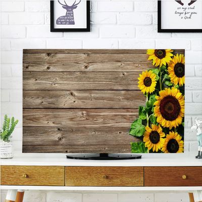 AMAPARK Indoor TV Dust Cover, Cover 65 Inch Sunflowers Quality Waterproof Polyester Protect Your TV Style-1691
