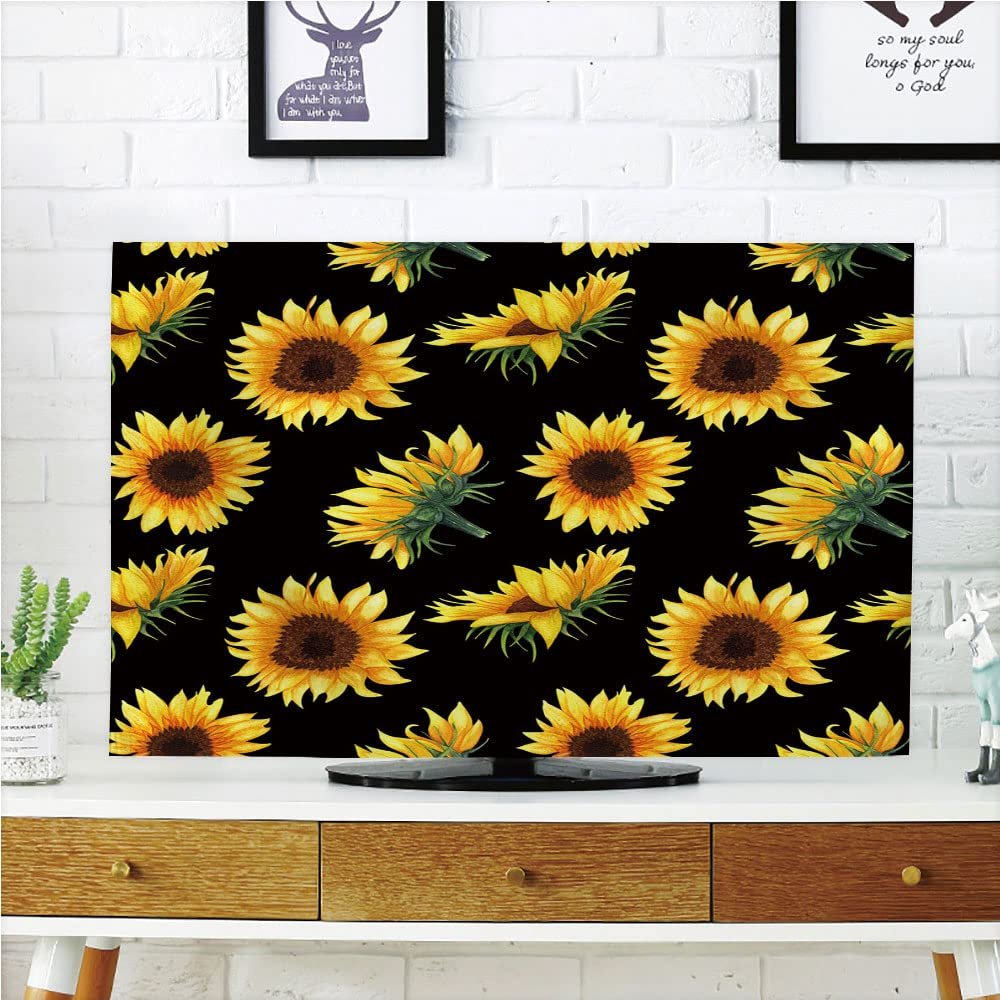 AMAPARK Indoor TV Dust Cover, Cover 47 Inch Sunflowers Quality Waterproof Polyester Protect Your TV Style-1679