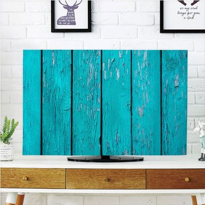 AMAPARK TV Dust Cover,Cover Type 47 Inch Wooden Texture Polyester Microfiber Cloth Easy to Cover Your TV Style-2001