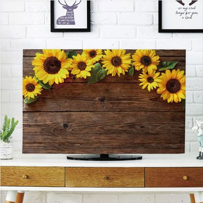 AMAPARK TV Dust Cover,Cover Type 42 Inch Sunflowers Home Office Decorations Dustproof TV Cover Style-1638