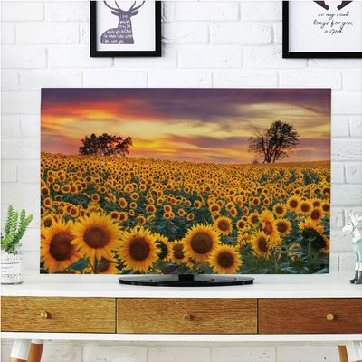 AMAPARK TV Dust Cover, Sunflowers Polyester Microfiber Cloth Easy to Cover Your 55 Inch TV Style-1617