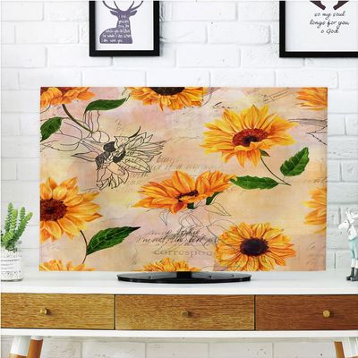 AMAPARK TV Dust Cover, Cover 32 Inch Sunflowers Suitable for Sets of Most Models TV Style-1748