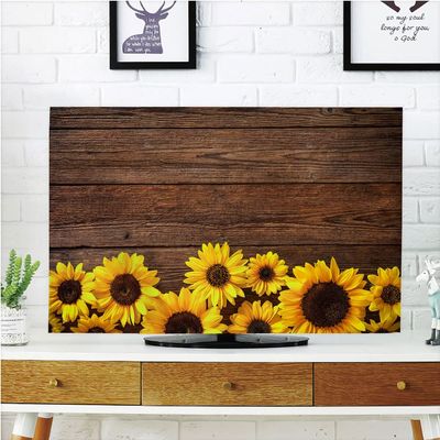 AMAPARK Indoor TV Dust Cover, Cover 47 Inch Sunflowers Quality Waterproof Polyester Protect Your TV Style-1695