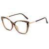bullabulling Stylish Floral Cat Eye Reading Glasses For Women Oversized Frame Blue Light Blocking (leopard, 1.75, multiplier_x) view 1