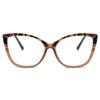 bullabulling Stylish Floral Cat Eye Reading Glasses For Women Oversized Frame Blue Light Blocking (leopard, 1.75, multiplier_x) view 2