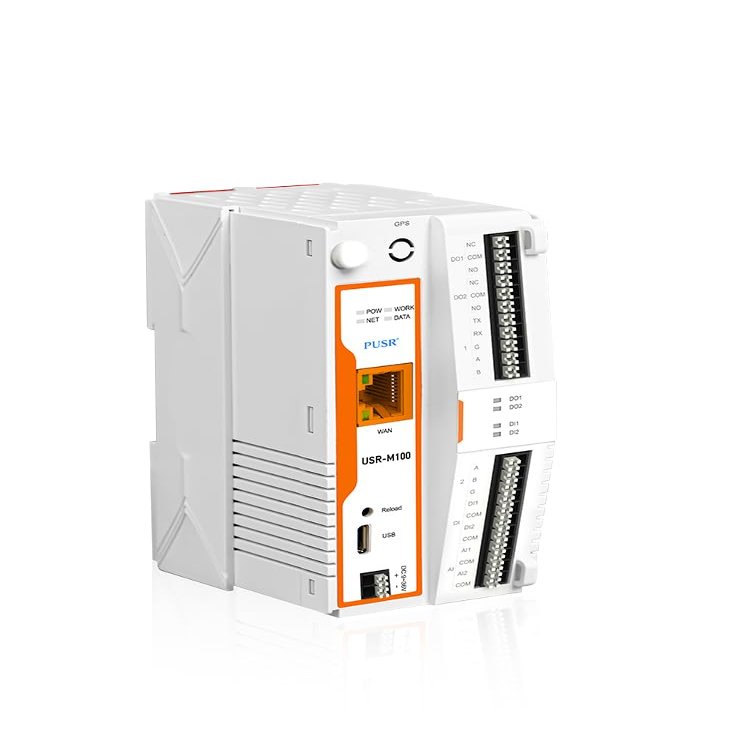 PUSR Ethernet Server Remote IO Edge Computing Gateway MQTT/SSL RS485/232/Ethernet Modbus RTU to TCP Json Modbus Polling USR-M100