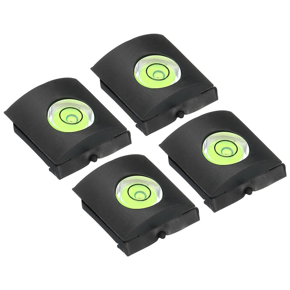 PATIKIL Camera Level Hot Shoe Cover, 4 Pack Hot Shoe Bubble Level Cap Hot Shoe Protector Suitable for Nikon for Fujifilm for Pentax DSLR/SLR Camera, Black