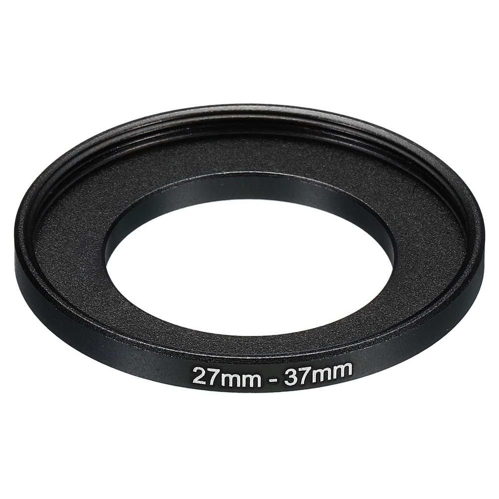 PATIKIL 27mm-37mm Metal Step Up Ring, Camera Lens Filter Adapter Ring Aluminum Filter Adapter Ring for Camera Lenses Hood, Black