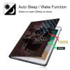 BPQOJB for Kindle Paperwhite 11th Gen 2021 6.8 inch Case - Signature Edition with Adjustable Stand & Auto Wake/Sleep - American Flag & Skull view 3