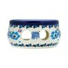 Polmedia Polish Pottery Heater - Blooming Blues Pattern Handmade in Boleslawiec Poland by Ceramika Artystyczna + Certificate of Authenticity view 2