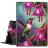 BPQOJB Case for All-New Kindle Fire HD 10 & 10 Plus Tablet 11th Generation 2021 Release 10.1 inch with Adjustable Stand & Auto Wake/Sleep Feature Smart Protect Cover Case - Hummingbird Flower view 1