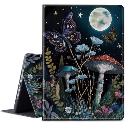 BPQOJB for Kindle Paperwhite Case 11th Generation 2021 6.8 inch for Kindle Paperwhite Signature Edition Case with Adjustable Stand & Auto Wake/Sleep Smart Cover - Mushroom Butterfly Moon