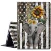 BPQOJB for Kindle Paperwhite 11th Generation 6.8 inch for Kindle Paperwhite Signature Edition with Adjustable Stand & Auto Wake/Sleep Smart Protect Cover - American Flag Elephant Sunflower view 1