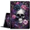 BPQOJB for Kindle Paperwhite 11th Gen 2021 6.8 inch Case - Signature Edition with Adjustable Stand & Auto Wake/Sleep Feature - Skull Flower view 1