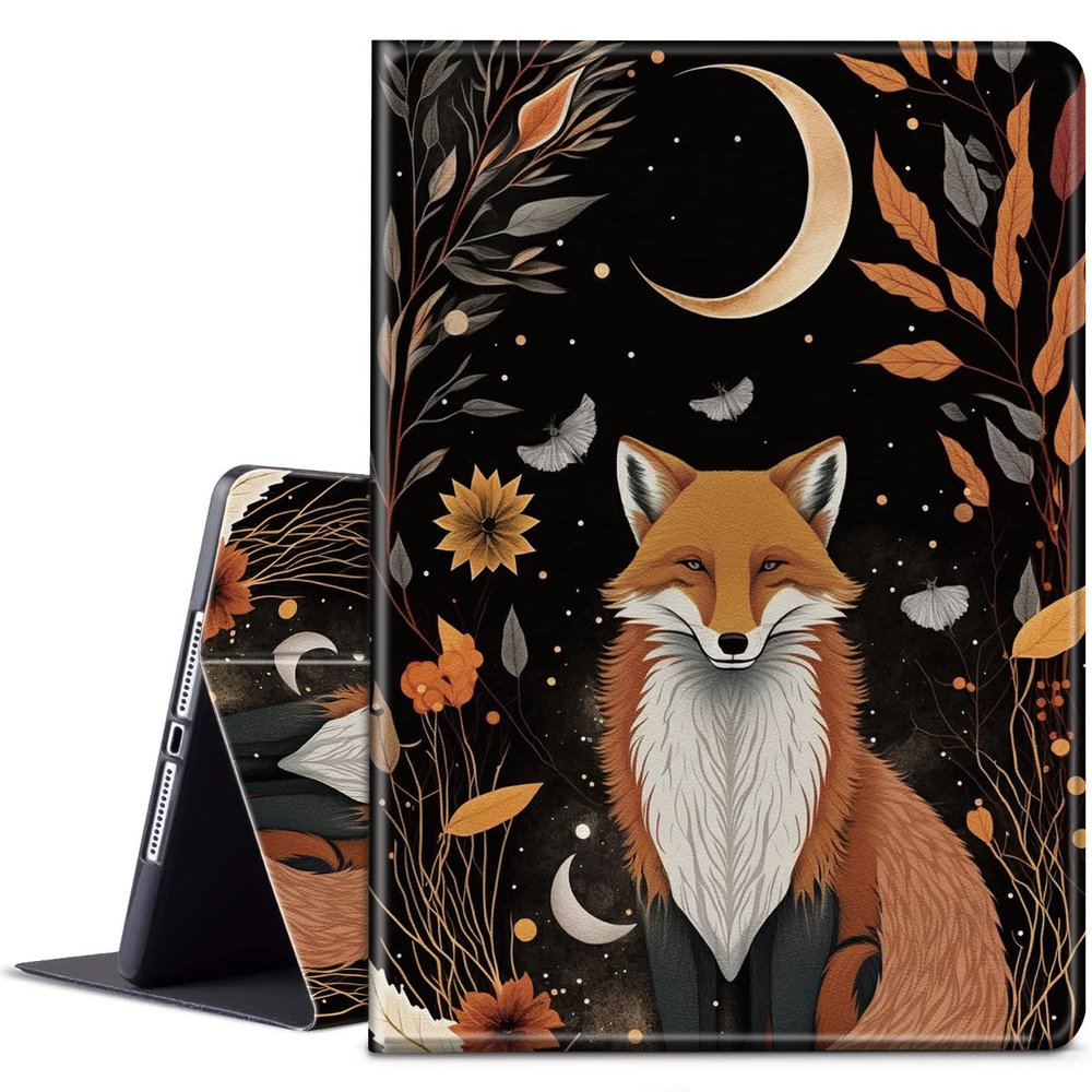 BPQOJB for Kindle Paperwhite 11th Gen 2021 6.8 inch Case - Signature Edition with Adjustable Stand & Auto Wake/Sleep Feature - Smart Protect Cover - Fox and Moon